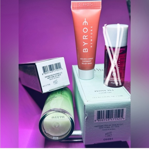 Byroe TeaTime Peony, Celery AHA Serum & Carrot Mask Bundle. New - Picture 6 of 11